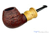 Blue Room Briars is proud to present this Michail Kyriazanos Pipe Sandblast Brandy with Buddha Bamboo and Boxwood