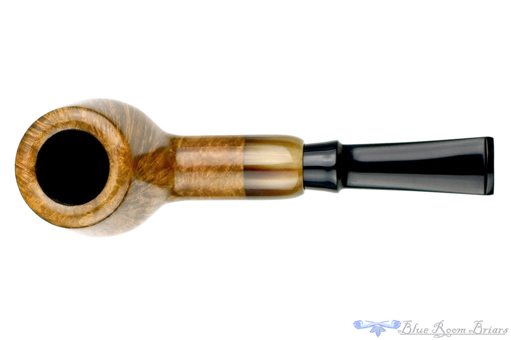 Blue Room Briars is proud to present this Jerry Crawford Pipe Smooth Brandy with Ox Horn