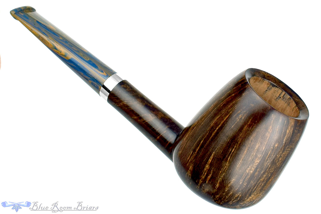 Blue Room Briars is proud to present this Andrey Kharitonov Pipe Billiard with Silver and Brindle